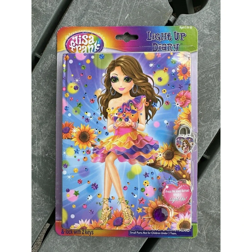 2012 Light Up Lisa Frank Tatey‎ Bug Diary Journal New Lock And Key Sealed